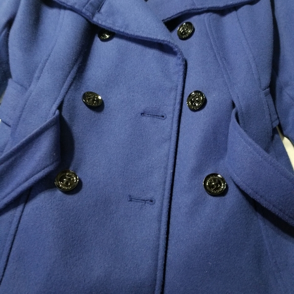Cobalt Blue Guess Pea Coat * Like New - Picture 4 of 7